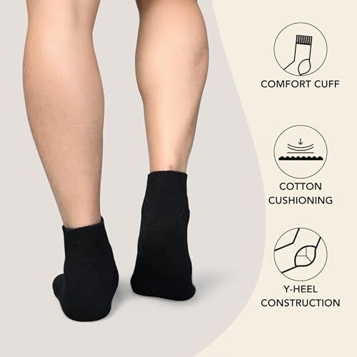 Image of Women's Ankle Socks Thick Cushioned Cotton, Moisture-Wicking socks, Breathable Performance Socks for Running, Sports