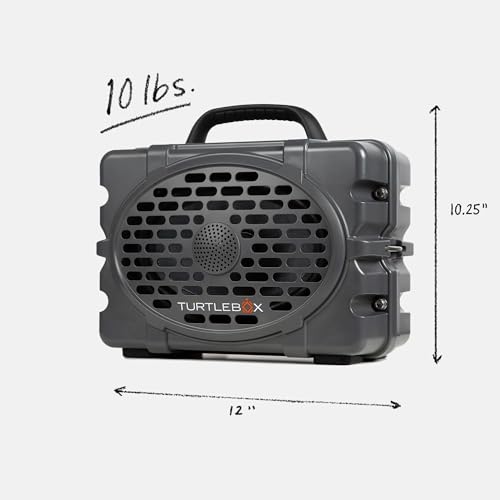 Turtlebox Original Gen 3: Portable Outdoor Bluetooth Speaker – Ultra-Loud (120dB), Waterproof (IP67), Rugged, Impact-Resistant, 3-Day Battery | Party Mode: Unlimited Pairing for Stereo Sound, Gray - Image 5