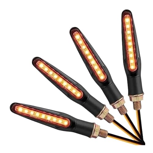 DCOZZ Intermitentes Moto 4 unidades de accesorios LED para motocicletas: intermitentes, luces indicadoras giro para motocicletas y scooters M10