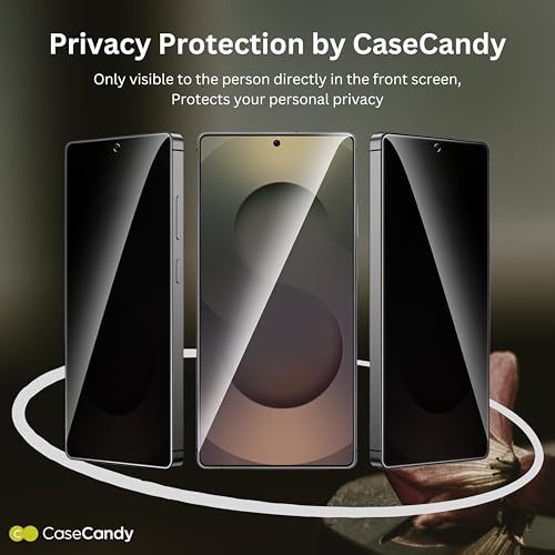 Image of Casecandy - Privacy Tempered Glass Screen Protector for Samsung S26 Ultra 5G | Privacy Tempered Glass Guard Galaxy S26 Ultra - HD /Fingerprint Working /9H Hardness
