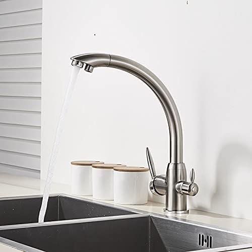 Robinet de cuisine purifié avec mitigeur eau chaude et froide double commande
