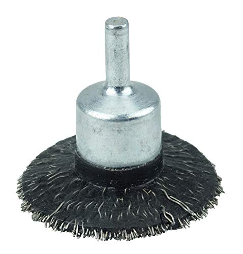 Image of Weiler 35234 2 inch Polyflex Encapsulated Circular Flared Crimped Wire End Brush, .020 inch Steel Fill, Made in The USA (Pack of 2)