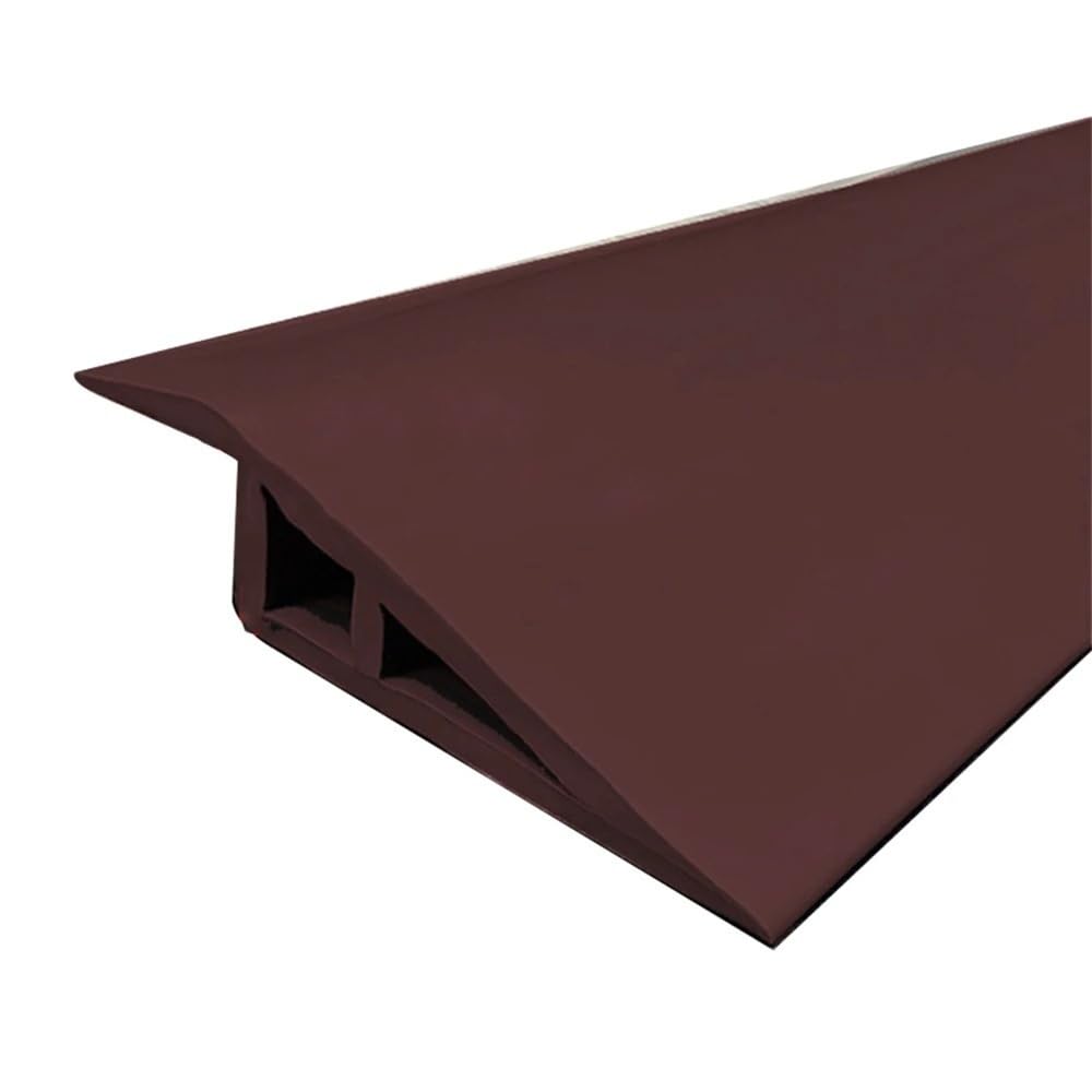 Loacea Floor Threshold Strip Flexible Molding Trim, 1meter PVC Threshold Transitions Carpet Edge Strips for Doorway Ramp 1pc(Dark brown)