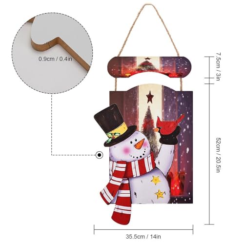 Panneau de Noël en bois suspendre idée cadeau décoration murale maison rustique - 3