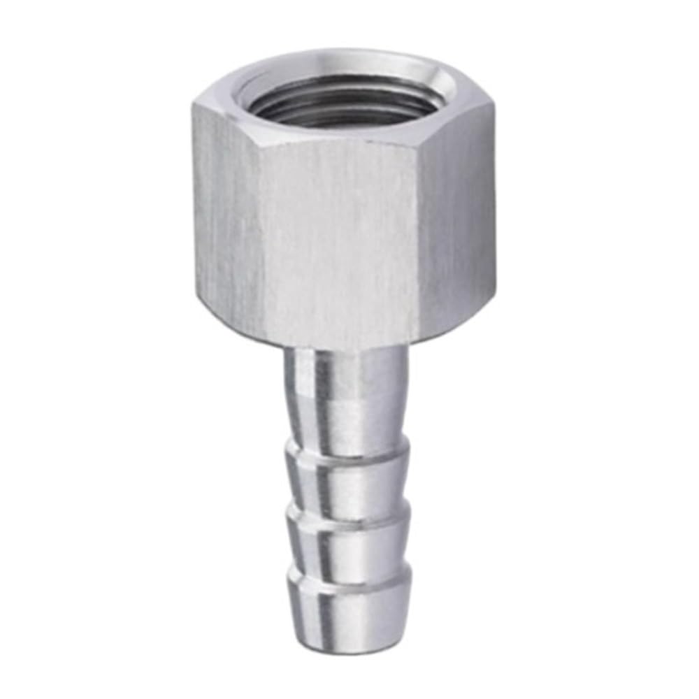 Stainless Steel Coupler Pipe Joint, Male Female Thread to Hose Barb SS304 Pipe Fitting Connetor 1 Piece(Green,14MM*1/4INCH)