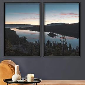signwin 2 Piece Framed Canvas Wall Art Sunset...