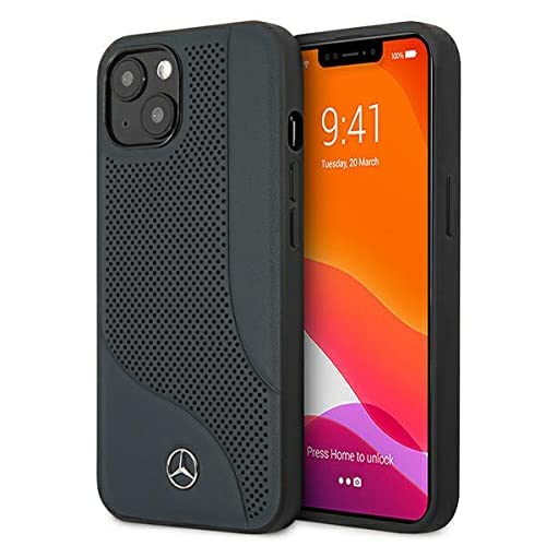 Mercedes MEHCP13SCDONA Étui de Protection en Cuir perforé pour iPhone 13 Mini 5,4"