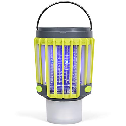 Preisvergleich Produktbild COSTWAY 3-in-1 Insektenvernichter Solar-Campingleuchte Mückenkiller Taschelampe Mückenlampe Notlicht wasserdicht Für Camping, Wandern, Angeln