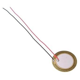 27mm Piezo Element 100mm Leads Electronic Component Pack of 5