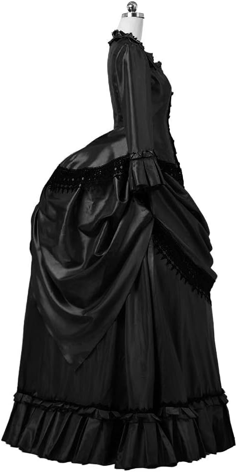 Steampunk Victorian Gothic Cosplay Costume Victorian Bustle Dress Gown Costume Edwardian Evening Dress - Image 4