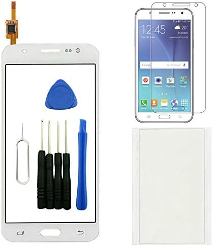 for T-Mobile Samsung Galaxy J7 SM-J700T White Touch Screen Digitizer Replacement + Tempered Glass Screen Protector + OCA Tools
