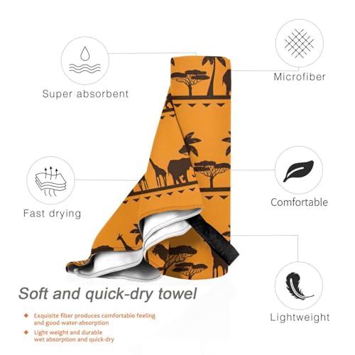 Serviette microfibre sport absorbante et drap de bain camping compact - 4