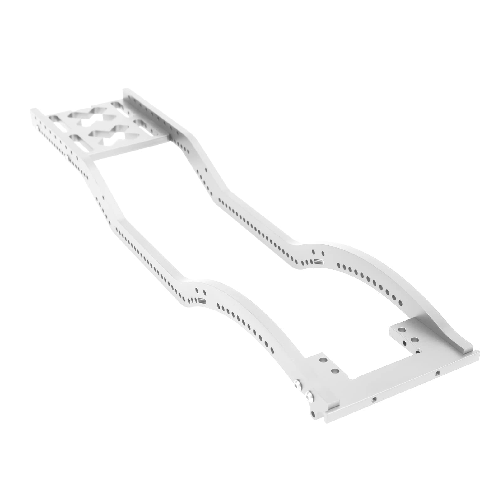 Stylowa Rama Podwozia Samochodu RC ze Stopu Aluminium, Trwała Konstrukcja, łatwa Instalacja, Pasuje do Gąsienic SCX10 D90 1/10 (Srebrny klips)