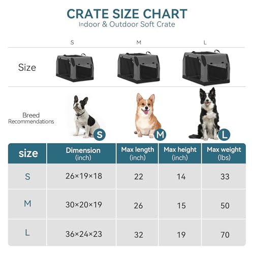Petsfit Caixa de Cachorro de 30 Polegadas Interna, Capa de Tecido Ajustável por Tubo de Ferro Espira