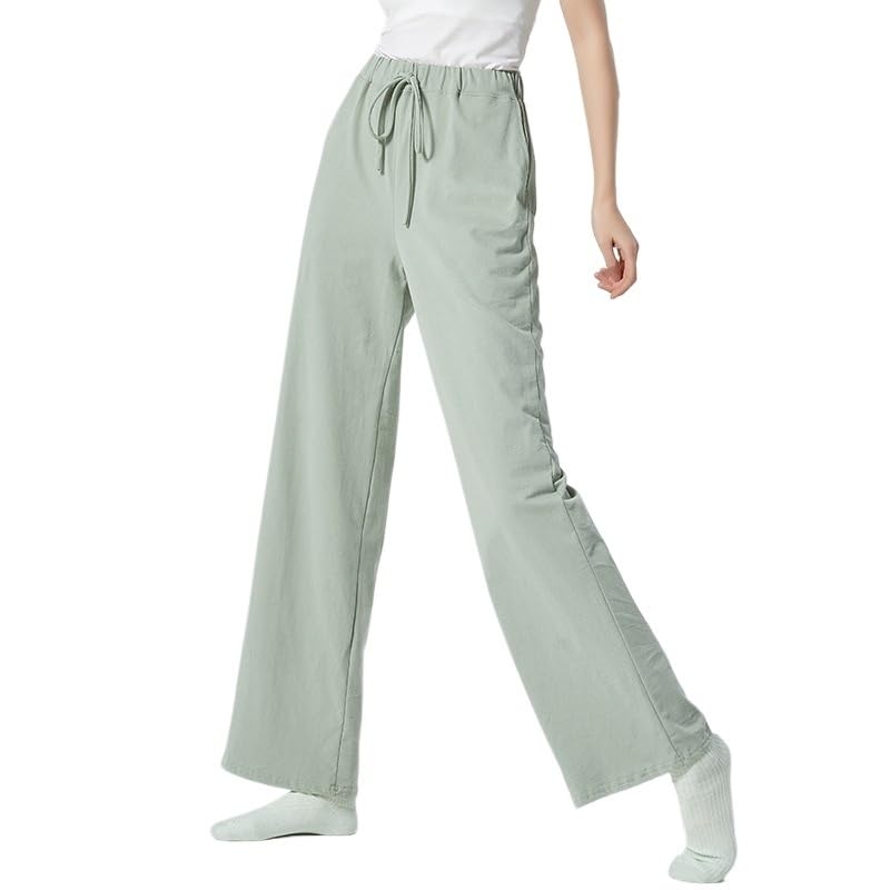 Pantalones de Danza Modernos Sueltos for Mujer, Pantalones Largos Rectos de Pierna Ancha for práctica