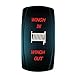 STV Motorsports Laser Red Momentary Rocker Switch WINCH IN/OUT 20A 12V (ON)-OFF-(ON) LED Lighted for Car Truck Boat ATV UTV