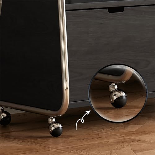 Soporte móvil para TV con ruedas y gabinete de almacenamiento miniatura 4