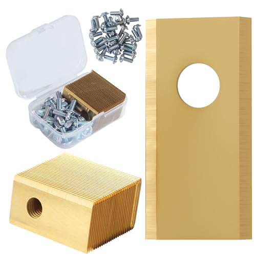 Juego de 30 Cuchillas de Repuesto para Cortacésped Robótico Worx Landroid, Cuchillas de Repuesto de Acero Inoxidable y Titanio con 30 Tornillos,para Cortacéspedes Compatible con Worx Landxcape Einhell