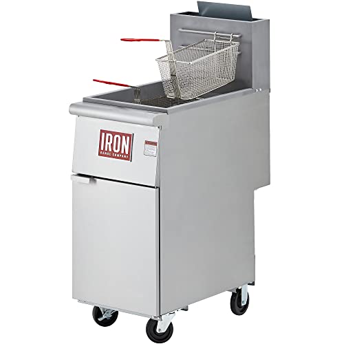 Iron Range Company Irf-40 Lpg 40 Lbs. Commercial Free Standing Liquid Propane Gas Fryer, 90,000 Btu, Stainless Steel, Etl Listed #TOP3