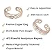 EnerMagiX Pure Copper Rings for Women, 2PCS Adjustable Magnetic Tricolor Gold Ring, Copper Jewelry（0949 0950）