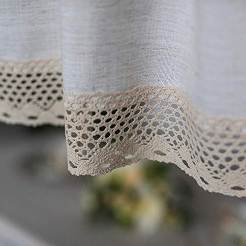 Cortina de café corta de algodón natural para decorar chimeneas y puertas 8
