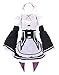 Kawaii-Story MN-192 Re : Zero Rem Ram Maid Robe de charpentier 7 pièces Costume Cosplay (M)