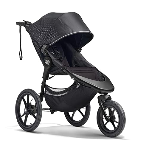 Baby Jogger Summit X3 3-Wheel Jogging Stroller with Hand Brake, One-Hand Compact Fold & All-Wheel Suspension, Midnight Black