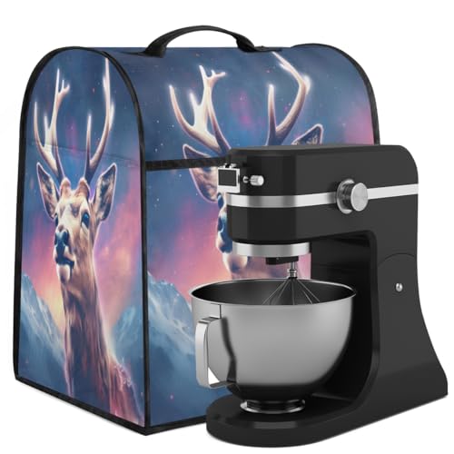Coffee Maker Cover Starry Sky Deer Kitchen Appliance Covers Small Appliance Covers Blender Cover Juicer Cover Dust Covers for Kitchen Appliances with Top Handle and Pockets,Washable,C913