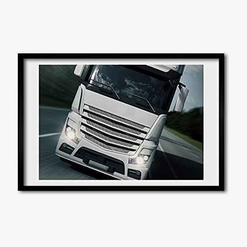 Cadre MDF Camion 60x40 cm Tulup | Solution Prête à Suspendre pour Déco Murale Vide