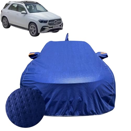 Image of Car Cover for Mercedes-Benz GLE 450 (2020-2026) | 100% Waterproof Cover with Reflective Mirror Pockets | Dustproof, Scratchproof, Heatproof GLE 450 Car Cover |Soft Cotton Lining| Blue