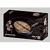 Tradicional-Chino-Wok-de-acero-al-carbono-para-estufas-electricas-de-induccion-y-de-gas-32cm-125-DIAMETRO-tapa-y-espatula-incluido