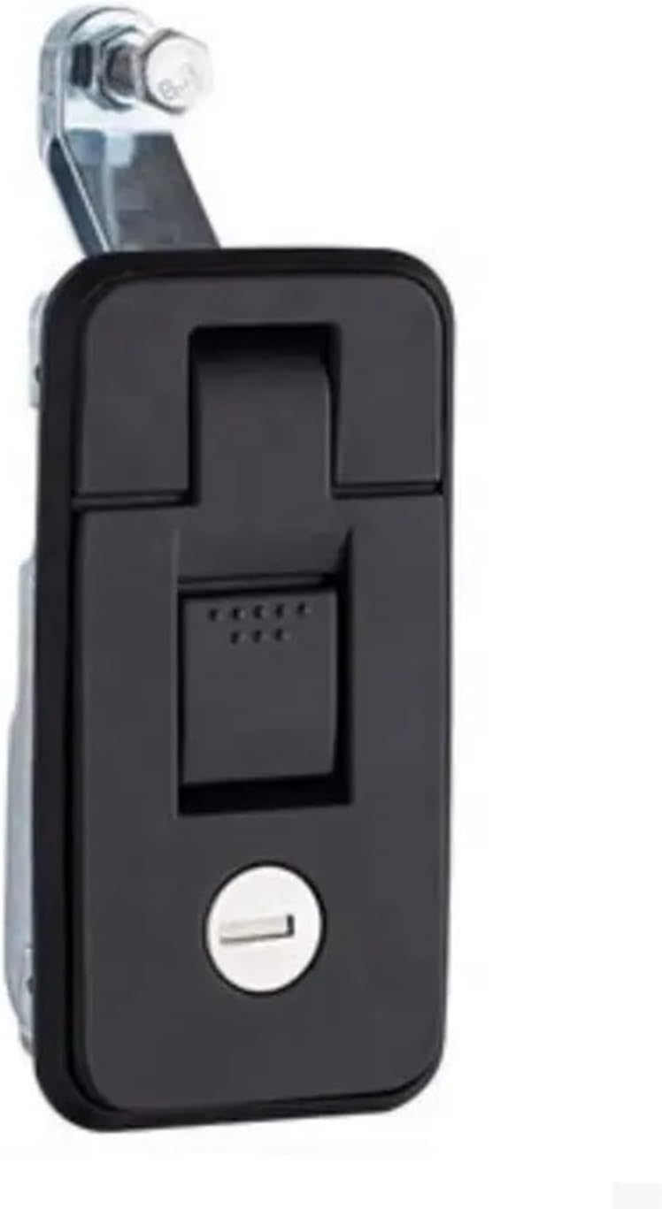 Zinc Alloy Plane Lock Press Type Door Lock Electric Box Door Lock 1Pcs (Color : Black)