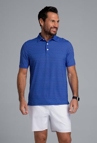 IBKUL Athleisure Wear Sun Protective UPF 50+ Icefil Cooling Footballs Print Short Sleeve Polo - 941012