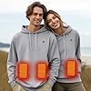 Heated Hoodie for Men Women UK Sale Clearance, Heated Sweatshirt with 5 Heated Zones USB Electric Heated Outerwear Unisex Winter Hooded Jumper Cosy Tops Pullover Clothing for Hunting, Skiing #1