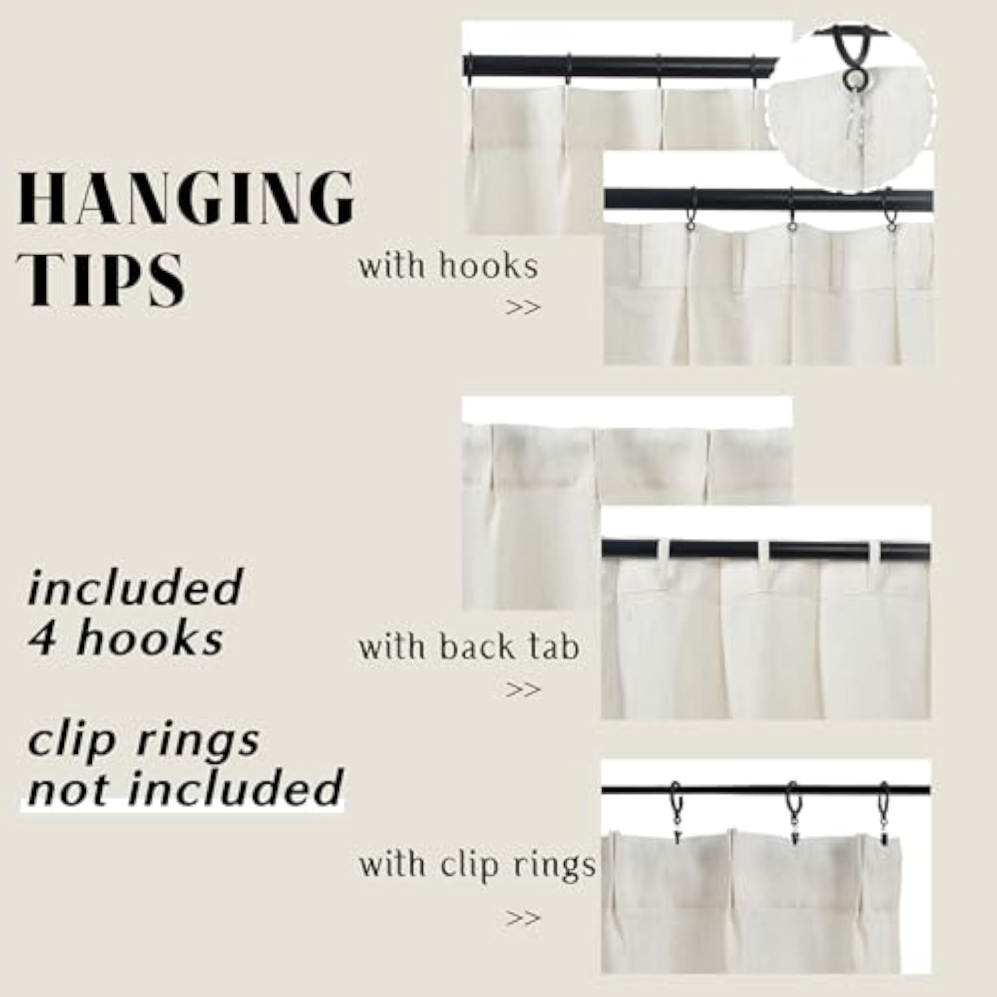 Kitchen Window Cafe Curtains for Small Windows