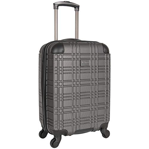 Ben Sherman Nottingham Lightweight Hardside 4-Wheel Spinner Travel Luggage, Charcoal, 20-Inch Carry On #TOP2