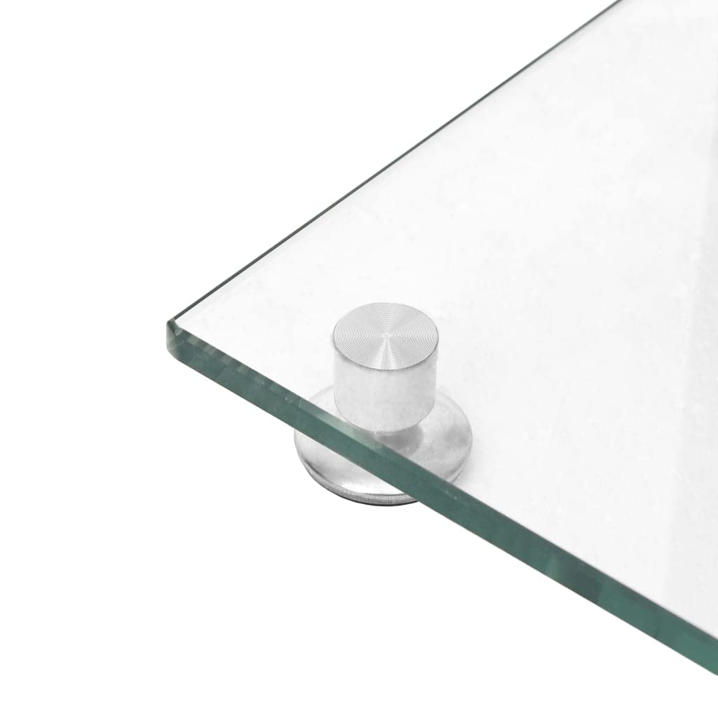Pedane Casse 2pz Argento Vetro Temperato Design a 1 Pilastro,Dispositivi elettronici,o,Accessori o,Accessori per Altoparlante,Supporti per altoparlanti-51815