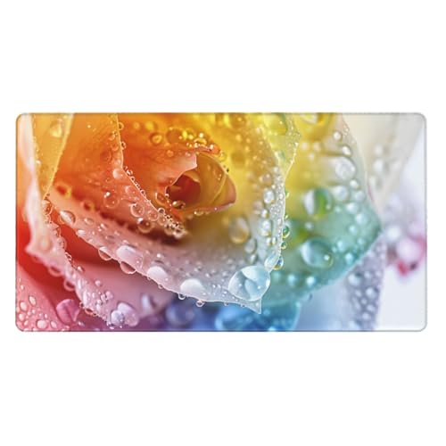 Tapis De Souris Elfe Tapis De Souris Gaming Xxl 1000X500X3Mm Tapis Souris Cheval Blanc Tapis De Bureau Sous Main avec Base En Caoutchouc antidérapante, Mouse Pad À Bords Cousus, Pour Gaming accessoire