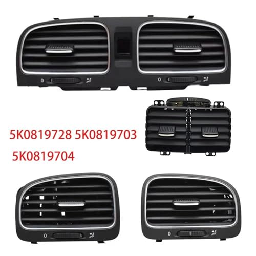 Grille d'aération console avant Golf 6 de qualité supérieure avec curseurs chromés