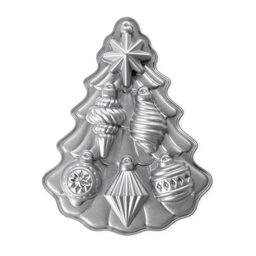 Nordic Ware Vintage Ornament Cakelet Pan 2 Cup Capacity Silver