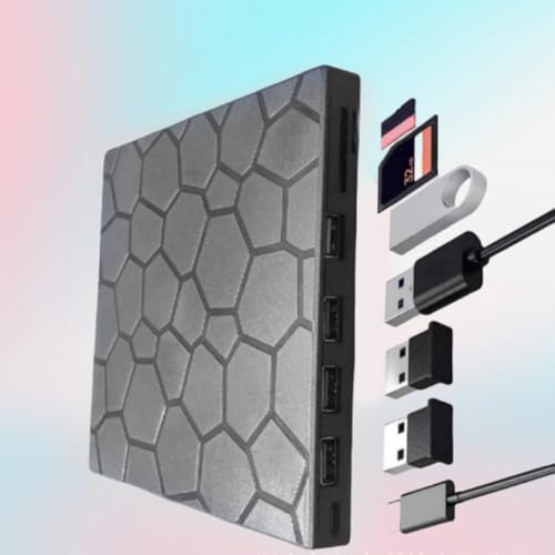 Unidad externa DVD RW USB 3.0 Tipo C Slim 7 en 1 miniatura 3