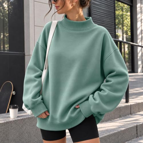 yakyamgi Oversized Mock Neck Sweatshirt Women Fall 2026 Casual Pullover - image 2