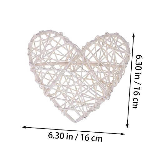Corazones de mimbre artesanales para detalles de bodas y proyectos de manualidades en casa 4