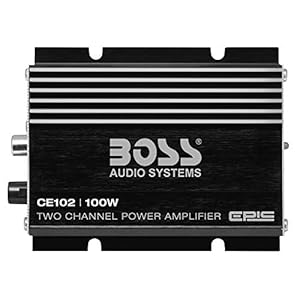 BOSS Audio Systems CE102 2 Channel Car Amplifier – 100 Watts, Full Range, Class A/B, IC (Integrated Circuit)