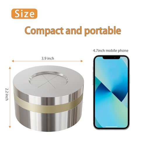 Image of Windproof Stainless Steel Smokeless Ashtray with Lid for Cigarettes Indoor- Rotating Switch Covered Design for Cigar,Home,Office & Outdoor (Silver Glossy Short)