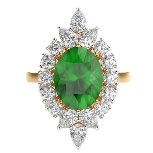Bague grenat vert argent 925 Duchesse d'Amalfi artisanale de luxe