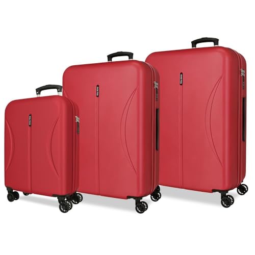 Set de bagages bordeaux Roll Road Formentera : 3 valises rigides ABS de 55, 65 et 75 cm