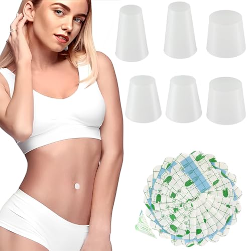 PYEUIFT 6 Piezas Tapones Para Ombligo De Silicona Suave, Para Adultos, Para Recuperación Postoperatoria, Tratamiento De Hernias Umbilicales Y Liposucción