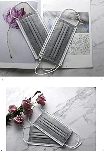 Image of MEELANA Non Woven Fabric 3 Ply Disposable Surgical Mask for Men Women with adjustable nose pin Reusable (Pack of 100) Breathable Masks