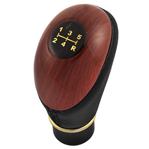 Celix TypeR Leather & Wooden Finish Gear Knob Red for Toyota Etios Liva